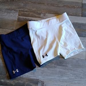 Under Armour spandex shorts (2), XSMALL.